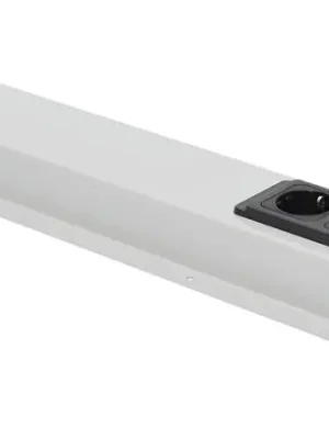 BEDRUNKA 845618 Energiekanal mit 3 Schukosteckdosen, 1 Ein/Aus-Schalter, Länge 1375 mm, RAL 7035 Neu Im Sortiment