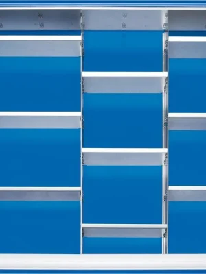 RAU 1893595 Einteilungssortiment für Schubladen BxT 680x560 mm: 2 Trenn- und 9 Steckwände, für Fronthöhe 60/90 mm Wochenendangebot