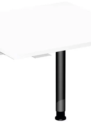 Sofort Bestellen GERAMÖBEL 6421892 Verkettungsplatte, Viereck 90 Grad, BxTxH 800x800x680-800 mm, mit Stützfuß, höhenverstellbar, Platte weiß, Rundrohrgestell anthrazit