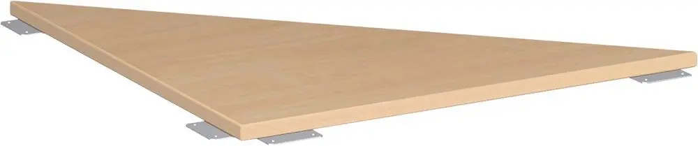 Direkt Vom Hersteller GERAMÖBEL 1979381 Verkettungsplatte, Dreieck 90 Grad, BxTxH 800x800x25 mm, Platte buche, inkl. Montagematerial