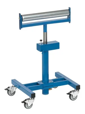 FECHTEL 841074 Rollenbock mit Tragrolle, Traglast 150 kg, Rollenbreite 450 mm, höhenverstellbar 780-1130 mm, fahrbar Aktuell