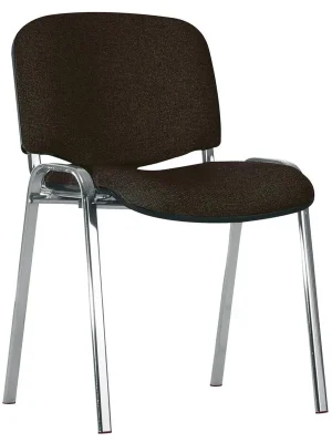 Letzte Chance NOWY STYL GMBH 851836 Stapelstuhl, Ovalrohrgestell verchromt, Sitz-/Rückenpolster schwarz, Rückenabdeckung Kunststoff schwarz, VE 4 Stück