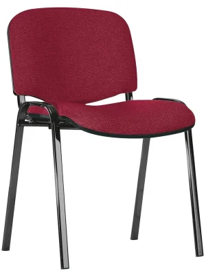 Mega-Angebot NOWY STYL GMBH 851834 Stapelstuhl, Ovalrohrgestell schwarz, Sitz-/Rückenpolster bordeaux, Rückenabdeckung Kunststoff schwarz, VE 4 Stück