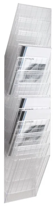 DURABLE HUNKE & JOCHHEIM 1986653 Prospektspender-Set, best. aus 12 Fächern A4 hoch, BxTxH 240x135x1115 mm, transparent Kracherpreis