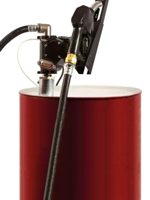 JESSBERGER GMBH 817395 Fass- und Behälterpumpe, komplett mit 4 m Abgabe-+1,6 m Saugschl., Förderl. ca. 38 l/min, Förderh. 9 m, 12 Volt, Autom.-Zapfpist. ohne Bauartzul. Saisonangebot