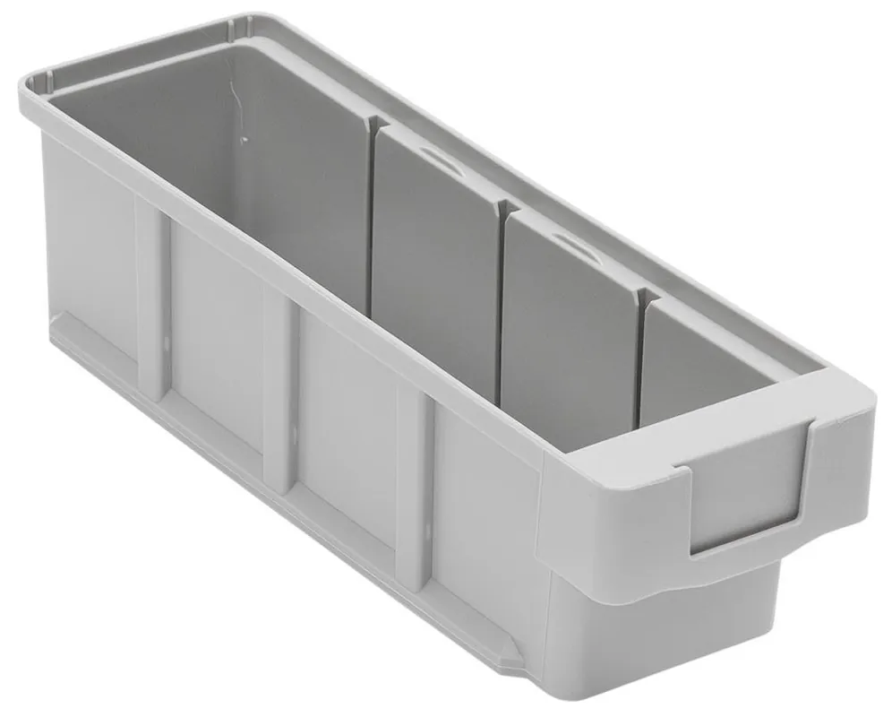 Neuheit LA-KA-PE 6011665 Regalkasten, PP, BxTxH 152x600x83 mm, Farbe grau, VE 10 Stück, inkl. 1 Trennwand