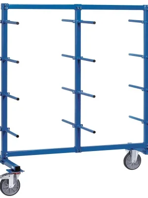 FECHTEL 1987305 Tragarmwagen, doppelseitig, 2x12 Tragarme, Nutzlänge 370 mm, Außenmaße LxBxH 1800x800x1807 mm, Traglast 500 kg, RAL 5007 brillantblau Top-Angebot