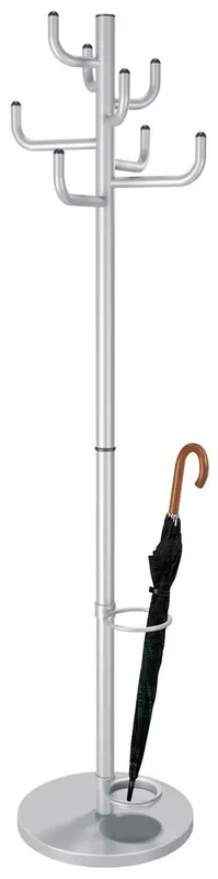 Bestseller KERKMANN 817189 Garderobenständer, Duchm.xH 450x1700 mm, 8 Haken, Schirmständer, alusilber