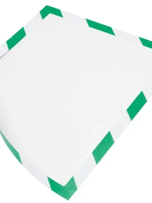 DURABLE HUNKE & JOCHHEIM 811557 Inforahmen, magnetisch, DIN A4, BxH 210x297 mm, grün/weiß gestreift, VE 5 Stück, Mindestabnahme 2 VE Finale Aktion