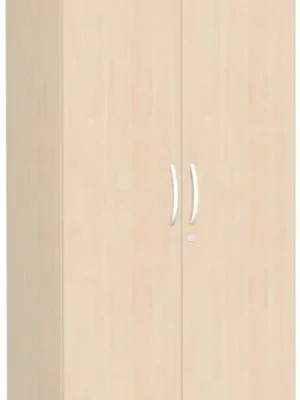 Echt GERAMÖBEL 859571 Büro-Flügeltürenschrank, BxTxH 800x420x2160 mm, 6 OH, 5 Böden, Schloss, Justierfüße, ahorn
