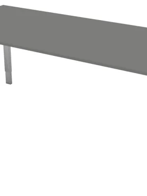 Günstig KERKMANN 6019677 Schreibtisch, BxTxH 1800x800x680-820 mm, 4-Fuß-Gestell alusilber, Schwebeplatte graphit, inkl. Kabelkanal