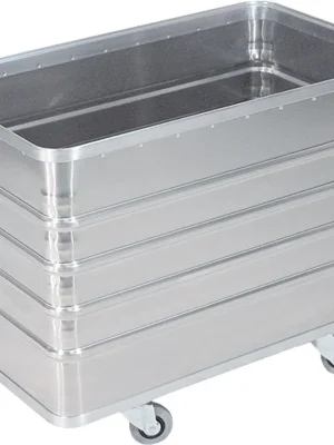 GMÖHLING GMBH 831842 Alu-Kastenwagen, strukturierte Oberfläche, LxBxH 730x605x730 mm, mit Deckel und Schlössern, weitgehend kratzfest Preiswert