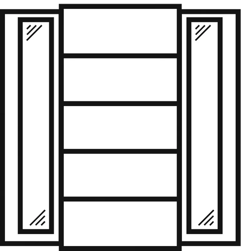 Letzte Chance MAUSER 1991076 Flügeltürenschrank mit Sichtfenster, leer, BxTxH 950x420x1950 mm, 4 Böden, RAL 7035/7035