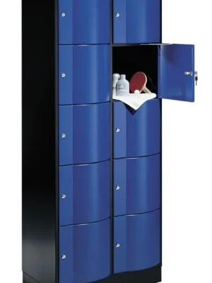 Bestpreis C+P 869290 Wertfachschrank mit Spezialtüren, 1x5 Fächer, BxTxH 396x640x1950 mm, RAL 7035