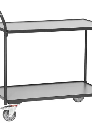 FECHTEL 6041050 Tischwagen, 2 Ladeflächen LxB 1000x600 mm, Außenmaße LxBxH 1135x600x1040 mm, senkrechter Schiebegriff, Traglast 300 kg, RAL 7016 anthrazit Jetzt Kaufen