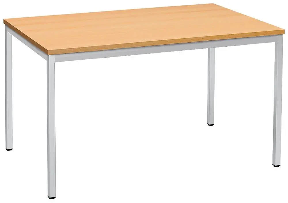 BMV 6476345 Besprechungstisch, BxTxH 1600x800x740 mm, Vierkantrohrgestell, lichtgrau, Tischplatte 25 mm, buche Begrenztes Angebot