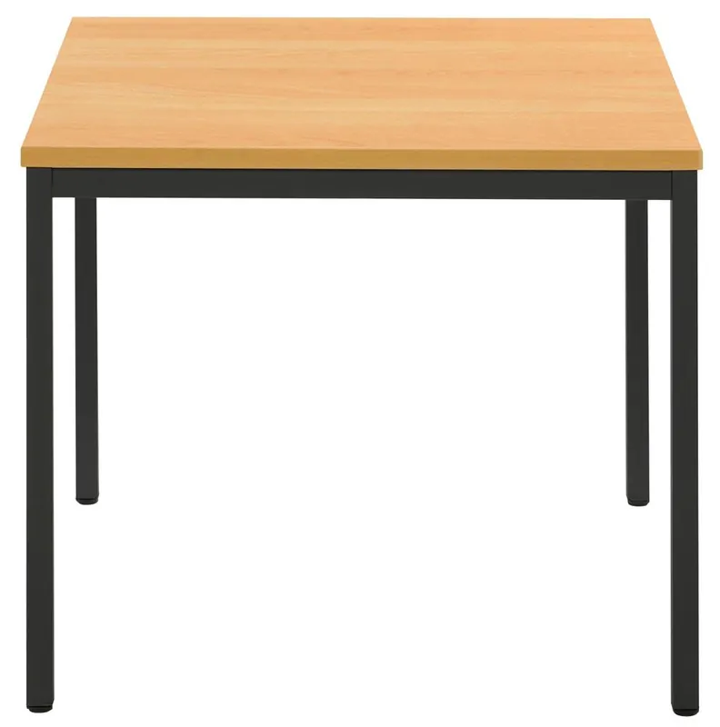 BMV 6476277 Besprechungstisch, BxTxH 800x800x740 mm, Vierkantrohrgestell, schwarz, Tischplatte 19 mm, buche Direktkauf