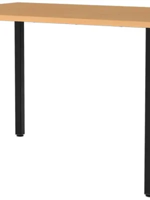 NOWY STYL GMBH 6475832 Tisch, BxTxH 1200x800x740 mm, Vierkantrohrgestell RAL 9005 schwarz, Tischplatte melaminharzbeschichtet buche Direktkauf
