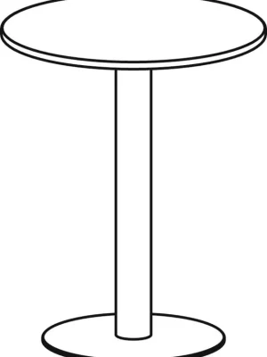 Super-Preis GERAMÖBEL 1405681 Steh-Tisch, Durchm.xH 900x1100 mm, Rund, Plattenfarbe lichtgrau, Säule silber, Tellerfuß anthrazit
