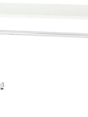 NOWY STYL GMBH 6044301 Tisch, BxTxH 1600x800x740 mm, T-Fuß-Gestell verchromt, gerade Kufen, Tischplatte HPL weiß Echt