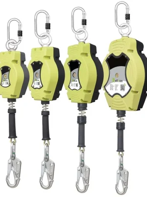 FUNCKE 6409314 Höhensicherungsgerät, Stahlseil verzinkt Durchm. 4,5 mm, 3,5 m lang, Karabinerhaken aus Stahl, ohne Hub- u. Senkfunktion Aktuell