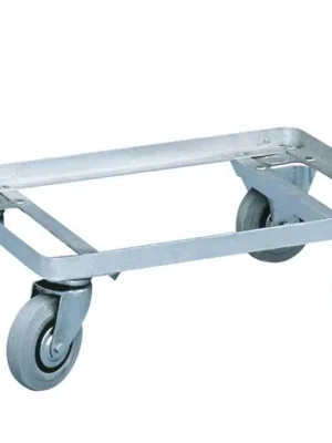 Geprüft ZARGES 827589 Untersetzwagen, 2 Lenk-, 2 Bockrollen aus Gummi, Durchm. 125 mm, verzinkt