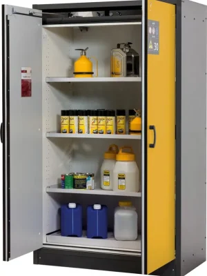 Preis Gesenkt Schrank Q-Classic-30 1164x1947 2Tür.3FB,Gelb | Stahlblech, Anschlag beidseitig | 1164x620x1947 mm | 1769557