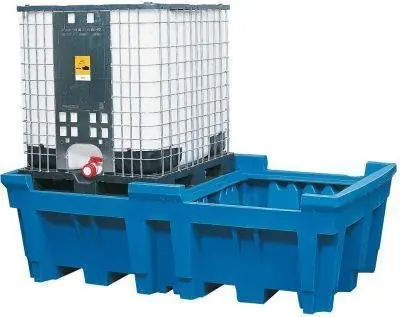 KTC Station für 2 KTC/IBC m.PE-Giro ASECOS | für 2 IBC mit Stellfläche (PE) | 2280x1430x745 mm | 1772636 Markenprodukt