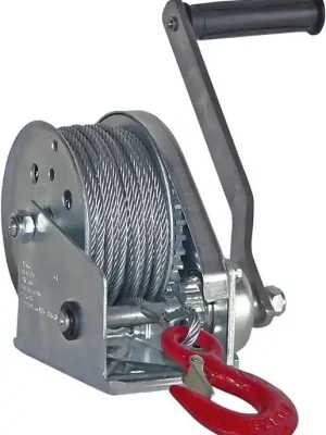 Geprüft Handbremswinde BHW-1200 mit 20 m Seil Ø 5 mm Max. Hub-/Zugkraft unterste Lage: 550 daN | BHW 1200 | A 156/B 184/C 88/D 210/E 27/F 272/G 51/H 109 mm | 4,2:1 | 140x88 mm | 35 mm | 550 daN | 200 daN | 47,8 mm | 15 daN | 5 mm | 20 m | 95x40/10 mm | 1782366