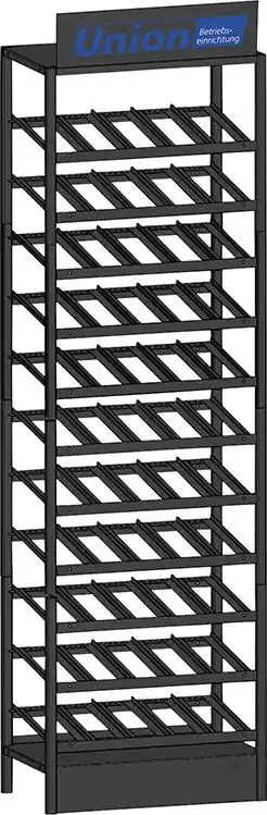 Angebot UNION C-Teile Modulturm 311 Böden schräg für Normteile lack. 7016 UNION Beschriftungsschild | Modulturm 3 | 11 Böden, schräg, f. Normteile | 1774204
