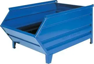 Geprüft Lagersichtbehälter B1200/1000xT800xH600 mm Nutzlast 1t Auflast 4t RAL5010 | lackiert in RAL 5010 enzianblau | 840x700 mm | 1200/1000x800 mm | 1784267
