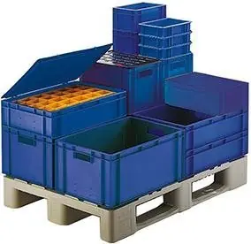 Direktkauf Transport-Stapelkasten B600xT400xH175 mm blau, geschlossen ohne Griffloch LA-KA-PE | 600x400x175 mm | 551x352x165 mm | 1773520