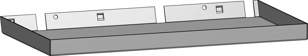 Ablagewanne passend f. Lochwände Lochung 10X10 mm RAL 7021 | 1771922 Saisonangebot