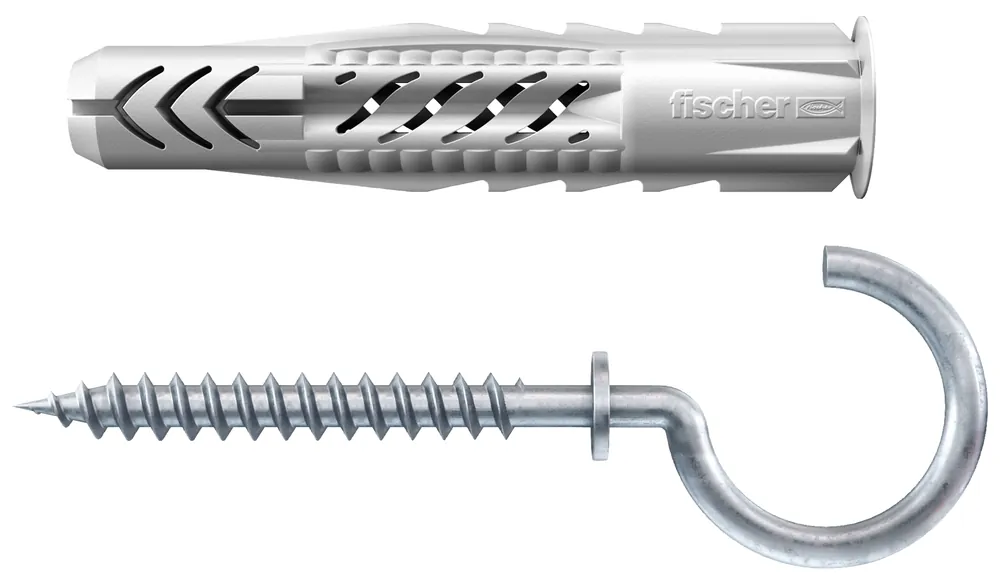 Fischer Universaldübel UX 6x35 RH | Mit Rundhaken | 6 mm | 35 mm | 25 C62 | Ja | 1144646 Nur Für Kurze Zeit