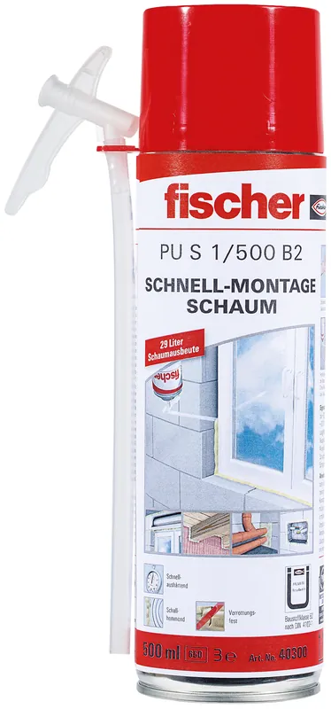 Schnäppchen Fischer Schnellmontage Schaum PU S 500 | 500 ml | 30 l | 1144067