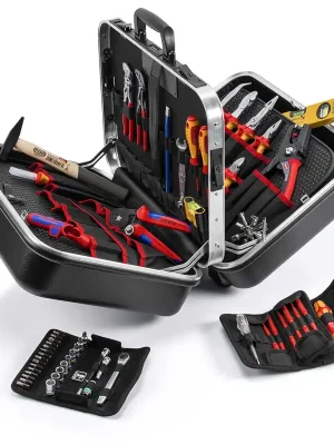 KNIPEX Werkzeugkoffer "BIG Twin" Elektro 63-teilig 290 mm | 1165984 Schnäppchen
