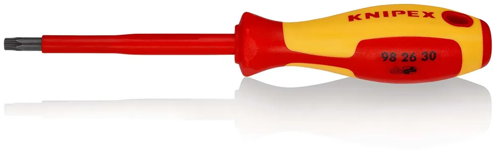 Versand Am Gleichen Tag KNIPEX Schraubendreher für Torx®-Schrauben isolierender Mehrkomponenten-Griff, VDE-geprüft brüniert 210 mm | 100 mm | 112 mm | 210 mm | TX30 mm | 18 mm | 1167439