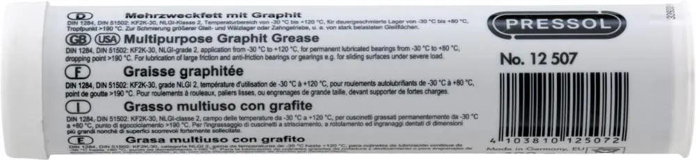 Pressol Mehrzweckfett-Kartusche 400ml m.Graphit | 1412671 Begrenztes Angebot
