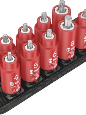 Ausverkauf Wera Schraubendreher-Einsatz- Garnitur 3/8" VDE T20-45 und I-6kt. 4-8mm | 1414966