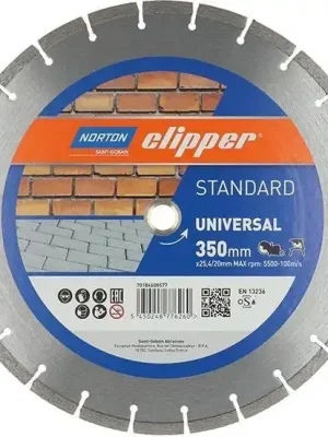 Norton Diamantscheibe Standard Universal Ø350 | 5500 min-1 | 350 x 25,4/20 mm | 10 x 3,4 mm | 1396503 Bestseller