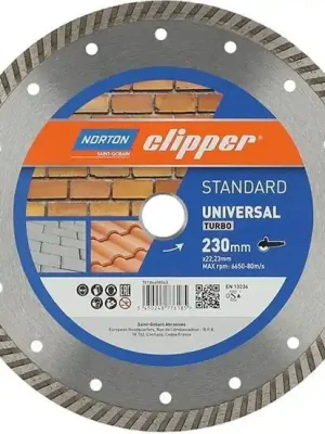 Versand Am Gleichen Tag Norton Diamantscheibe Standard Universal Turbo Ø230 | 6650 min-1 | 230 x 22,23 mm | 10 x 3,2 mm | 1402335