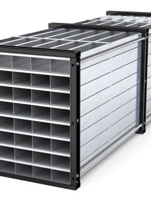 Beliebt RR Industrietechnik Wabenregal Typ RWR-48/3 RAL 3000 | 48 ( 6x8) | Rahmen RAL 3000 feuerrot | 1000x3000x1000 mm | 130200058