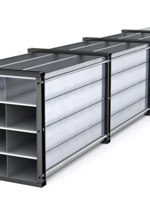 RR Industrietechnik Wabenregal Typ RWR-12/6 RAL 3000 | 12 ( 3x4) | Rahmen RAL 3000 feuerrot | 1000x6000x1000 mm | 130200177 Nur Für Kurze Zeit