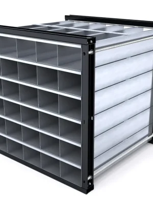 RR Industrietechnik Wabenregal Typ RWR-30/1 RAL 3000 | 25 ( 5x5) | Rahmen RAL 3000 feuerrot | 1000x1000x1000 mm | 130200034 Preisreduziert