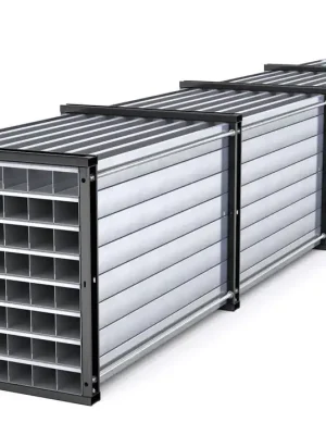Nur Heute RR Industrietechnik Wabenregal Typ RWR-64/6 RAL 2004 | 64 ( 8x8) | Rahmen RAL 2004 reinorange | 1000x6000x1000 mm | 130200084