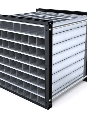 Markenprodukt RR Industrietechnik Wabenregal Typ RWR-64/1 RAL 3000 | 64 ( 8x8) | Rahmen RAL 3000 feuerrot | 1000x1000x1000 mm | 130200043