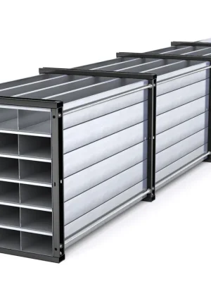 Super-Preis RR Industrietechnik Wabenregal Typ RWR-24/6 RAL 2004 | 24 ( 4x6) | Rahmen RAL 2004 reinorange | 1000x6000x1000 mm | 130200069