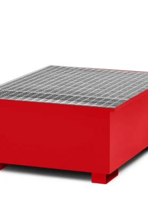 Billig RR Industrietechnik Auffangwanne Typ RTA-1 RAL 3000 | ohne Abfüllblock | RAL 3000 feuerrot | Für 1x 1000 Liter IBC | 110000154