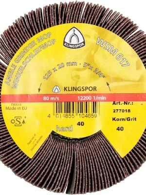 Klingspor WSM 617 Schleifmopräder LS 309 X, 125 x 20 mm Korn 120 Gewinde M 14 | 20 mm | 125 mm | 120 | 12200 U/min U/min | KLI277021 Zertifiziert