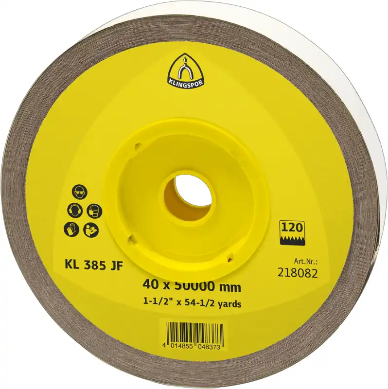 Klingspor KL 385 JF Rollen, 50 x 50000 mm Korn 100 | 50000 mm | 50 mm | 100 | KLI218098 Wochenendangebot